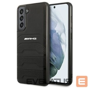 Back panel cover Mercedes-Benz  AMG AMHCS21FESGSEBK S21 FE G990 czarny/black hardcase Leather Debossed Lines 