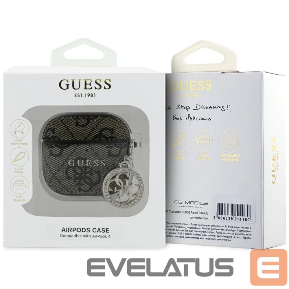Other goods Guess Guess 4G Strass Charm Case for AirPods 4 - Brown