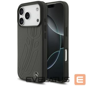 Other goods Mercedes-Benz  Mercedes Leather Large Laurel Leave MagSafe Case for iPhone 17 Pro - Black and Gray 