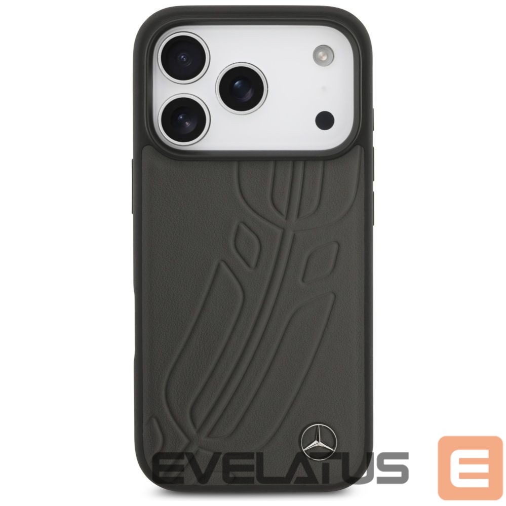 Other goods Mercedes-Benz Mercedes Leather Large Laurel Leave MagSafe Case for iPhone 17 Pro - Black and Gray