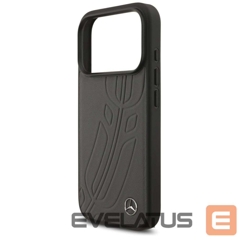 Other goods Mercedes-Benz Mercedes Leather Large Laurel Leave MagSafe Case for iPhone 17 Pro - Black and Gray