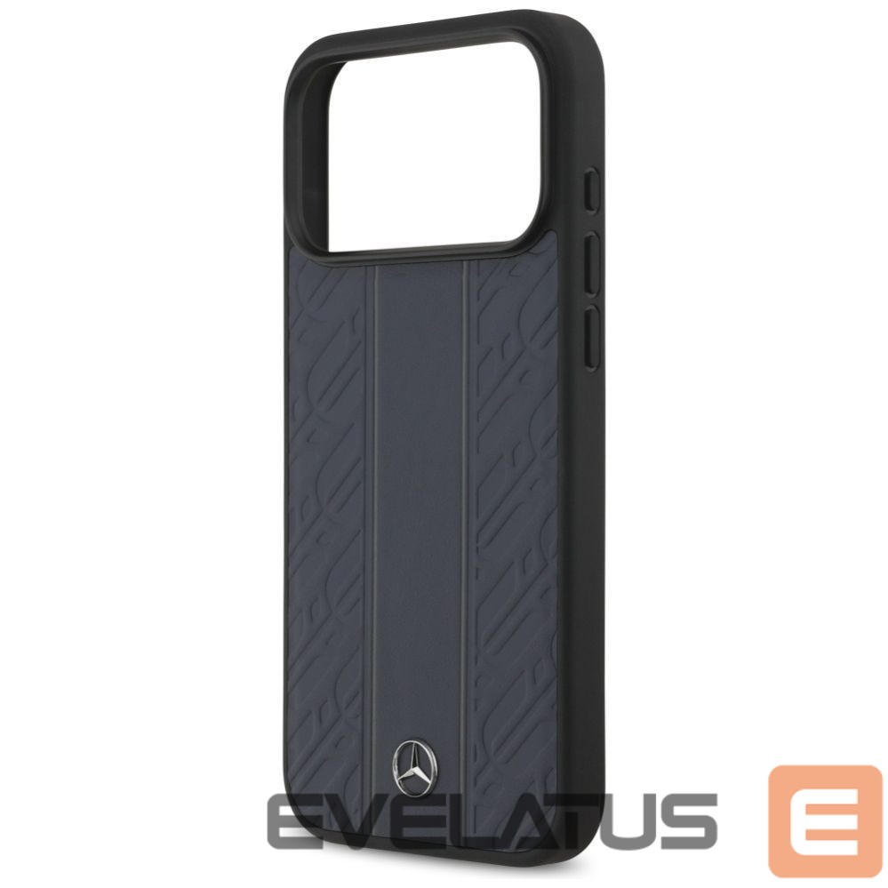 Other goods Mercedes-Benz Mercedes Leather Laurel Leaves Stripes MagSafe Case for iPhone 17 Pro Max - Blue