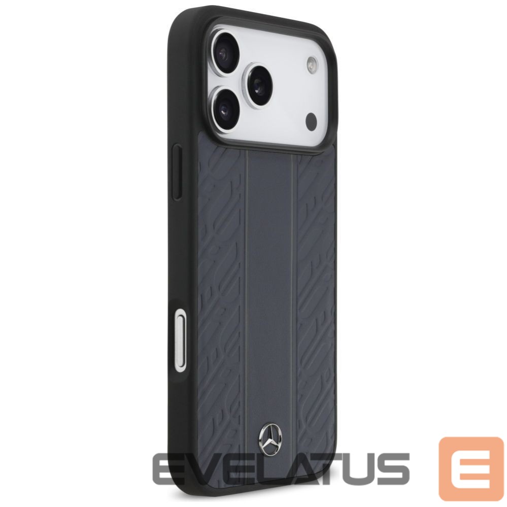 Other goods Mercedes-Benz Mercedes Leather Laurel Leaves Stripes MagSafe Case for iPhone 17 Pro Max - Blue