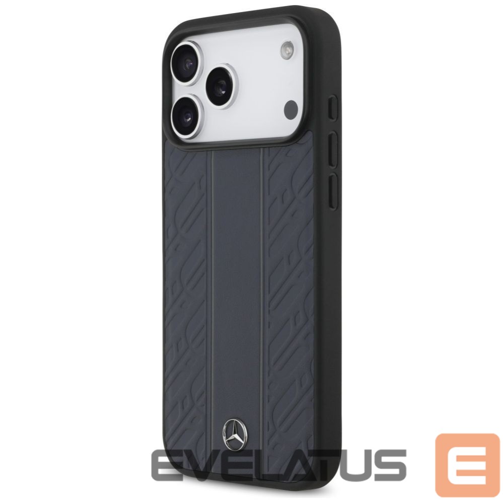 Other goods Mercedes-Benz Mercedes Leather Laurel Leaves Stripes MagSafe Case for iPhone 17 Pro Max - Blue