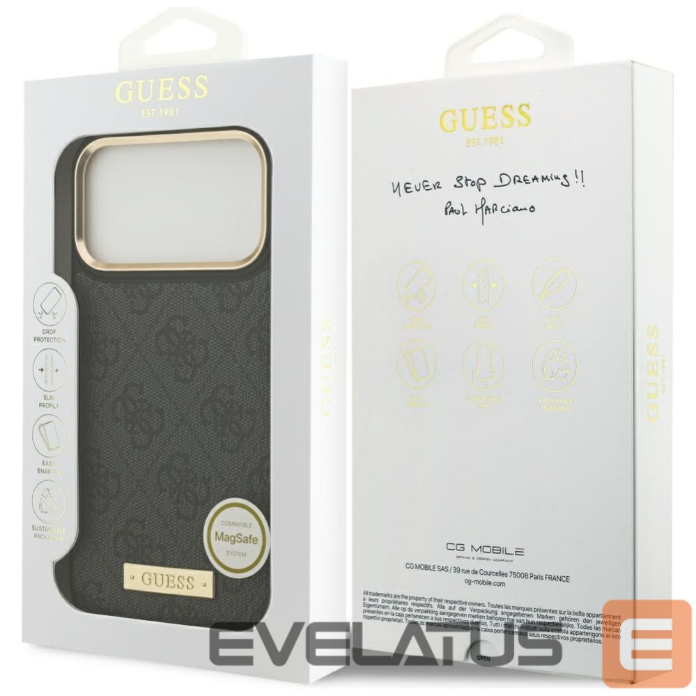 Other goods Guess Guess 4G Logo Plate MagSafe Case for iPhone 17 Pro Max - Black