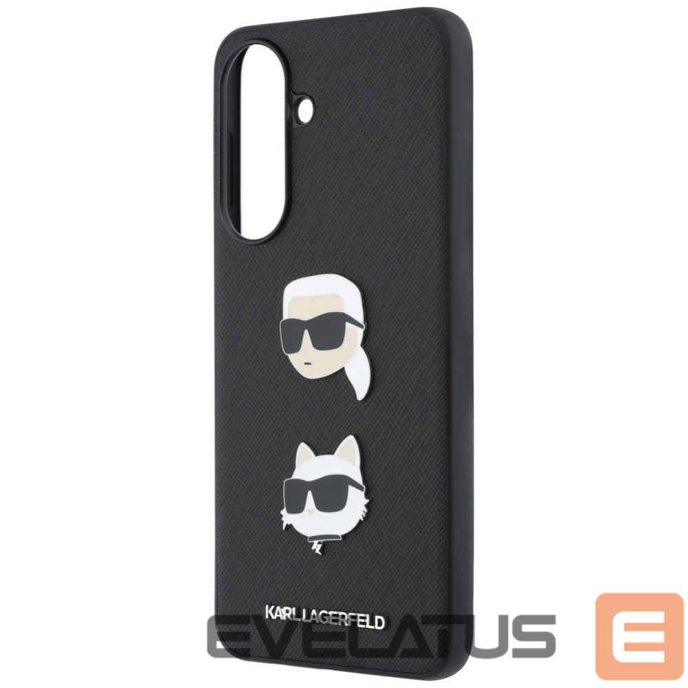Back panel cover Karl Lagerfeld Airtag case with spring buckle, set of 2 - black Black