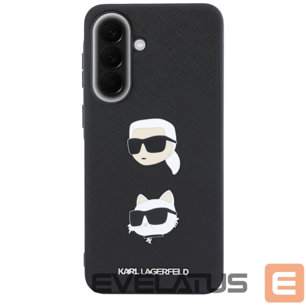 Back panel cover Karl Lagerfeld Airtag case with spring buckle, set of 2 - black Black