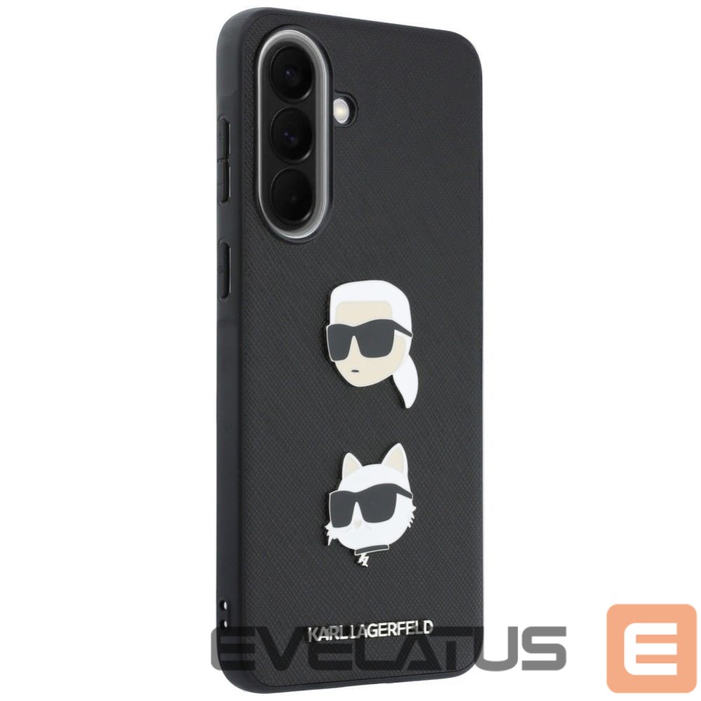 Back panel cover Karl Lagerfeld Airtag case with spring buckle, set of 2 - black Black