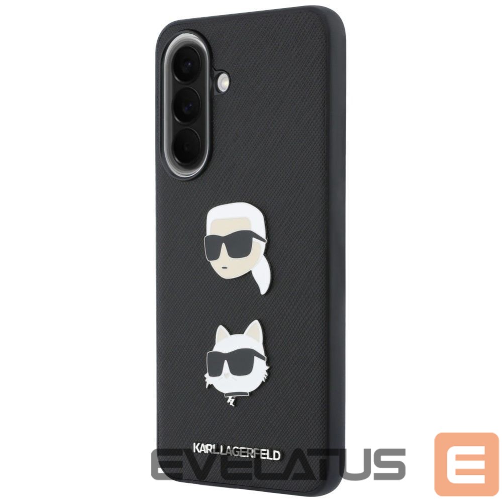 Back panel cover Karl Lagerfeld Airtag case with spring buckle, set of 2 - black Black