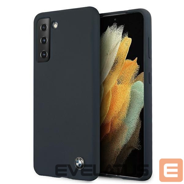 Back panel cover BMW Etui BMW BMHCS21SSILNA S21 G991 granatowy/navy hardcase Silicone Signature