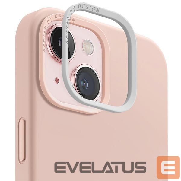 Back panel cover UNIQ Uniq Lino Hue Magclick Charging case for iPhone 15 - pink