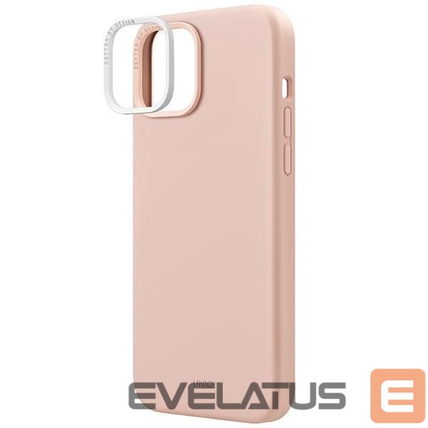 Back panel cover UNIQ Uniq Lino Hue Magclick Charging case for iPhone 15 - pink