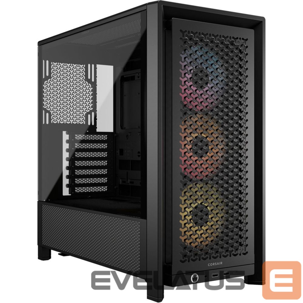 Computer case Corsair PC Case | Frame 4000D RS ARGB Modular | Black | Mid-Tower | Power supply included No