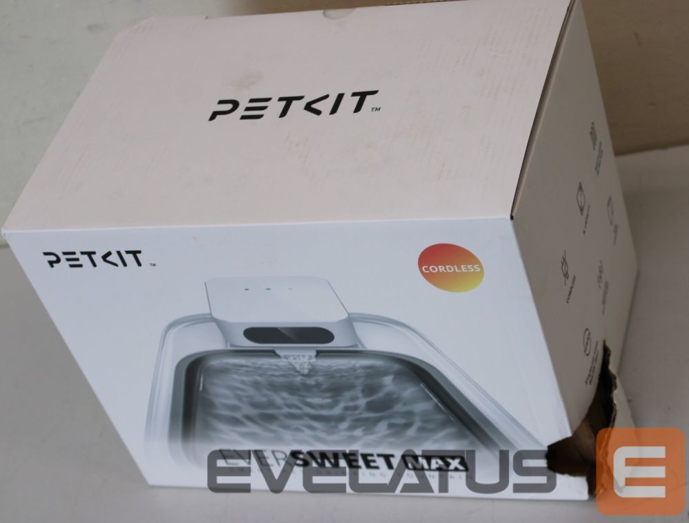 For livestock PETKIT SALE OUT. P4115 Eversweet Max (CT-W3) | Drinking Fountain | Eversweet Max | Capacity 3 L | Material Food-grade ABS | White | DAMAGED PACKAGING | 22 month(s)