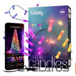 Lightings twinkly  Candies 100 Candle-shaped RGB LEDs, Clear Wire, USB-C 