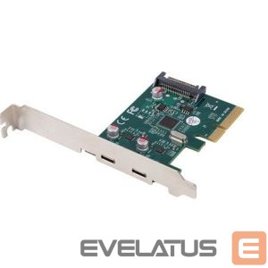 Converter Lanberg  PCI-Express X1 Card to 2X USB-C 3.2 GEN 2X1 Low profile | PCE-UC3-002 