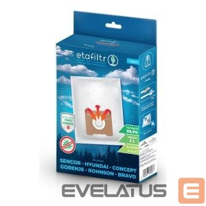 Vacuum cleaner accessory ETA  Dust bags for vacuum cleaners Concept, ECG, Gorenje, Hyundai, Rohnson, Samsung, Sencor, Tesla and others | SEN1 | 4 pc(s) | White 