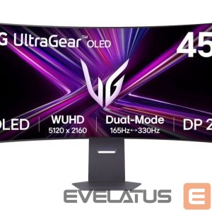 Monitor LG  45GX950A-B UltraGear  45" OLED WUHD Curved 5120x2160/21:9/0.03ms/275cd/m2/DisplayPort HDMI Headphone Out | 
