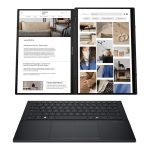 Laptop computer Asus  | Zenbook Duo UX8406CA-QL287W | Inkwell Gray | 14 " | OLED | Touchscreen | FHD | 1920 x 1200 pixels | Intel Core Ultra 7 | 255H | 16 GB | LPDDR5X | Solid-state drive capacity 1000 GB | Intel Arc Graphics | Windows 11 Home | 802.11be | Bluetooth version 5.4 | Keyboard language US international | Keyboard backlit | Warranty 24 month(s) | Battery warranty 12 month(s) 