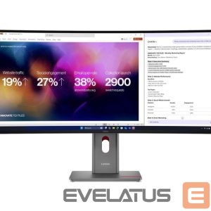 Monitor Lenovo  | ThinkVision P40WD-40 | 39.7 " | IPS | WUHD | 21:9 | 120 Hz | 4ms GtG (Extreme mode) / 6ms GtG (Typical mode) ms | 5120 x 2160 pixels | 400 cd/m² | HDMI ports quantity 1 | Eclipse Black 