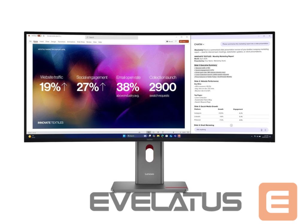 Monitor Lenovo | ThinkVision P40WD-40 | 39.7 " | IPS | WUHD | 21:9 | 120 Hz | 4ms GtG (Extreme mode) / 6ms GtG (Typical mode) ms | 5120 x 2160 pixels | 400 cd/m² | HDMI ports quantity 1 | Eclipse Black