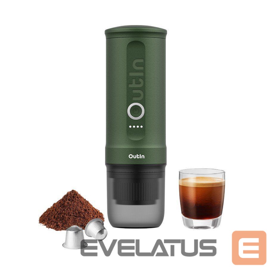Coffee machine OUTIN OUTIN Nano Espresso Machine, model OTEM-01, color Forest Green