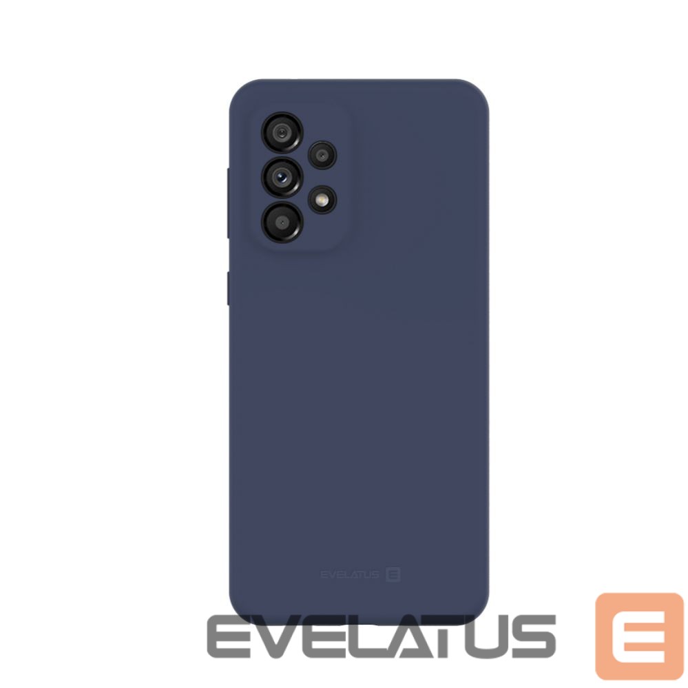 Back panel cover Evelatus Samsung Galaxy A33 5G Premium Soft Touch Silicone Case Midnight Blue