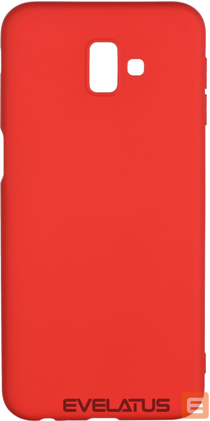 Back panel cover Evelatus Samsung J6 Plus Silicone Case Red