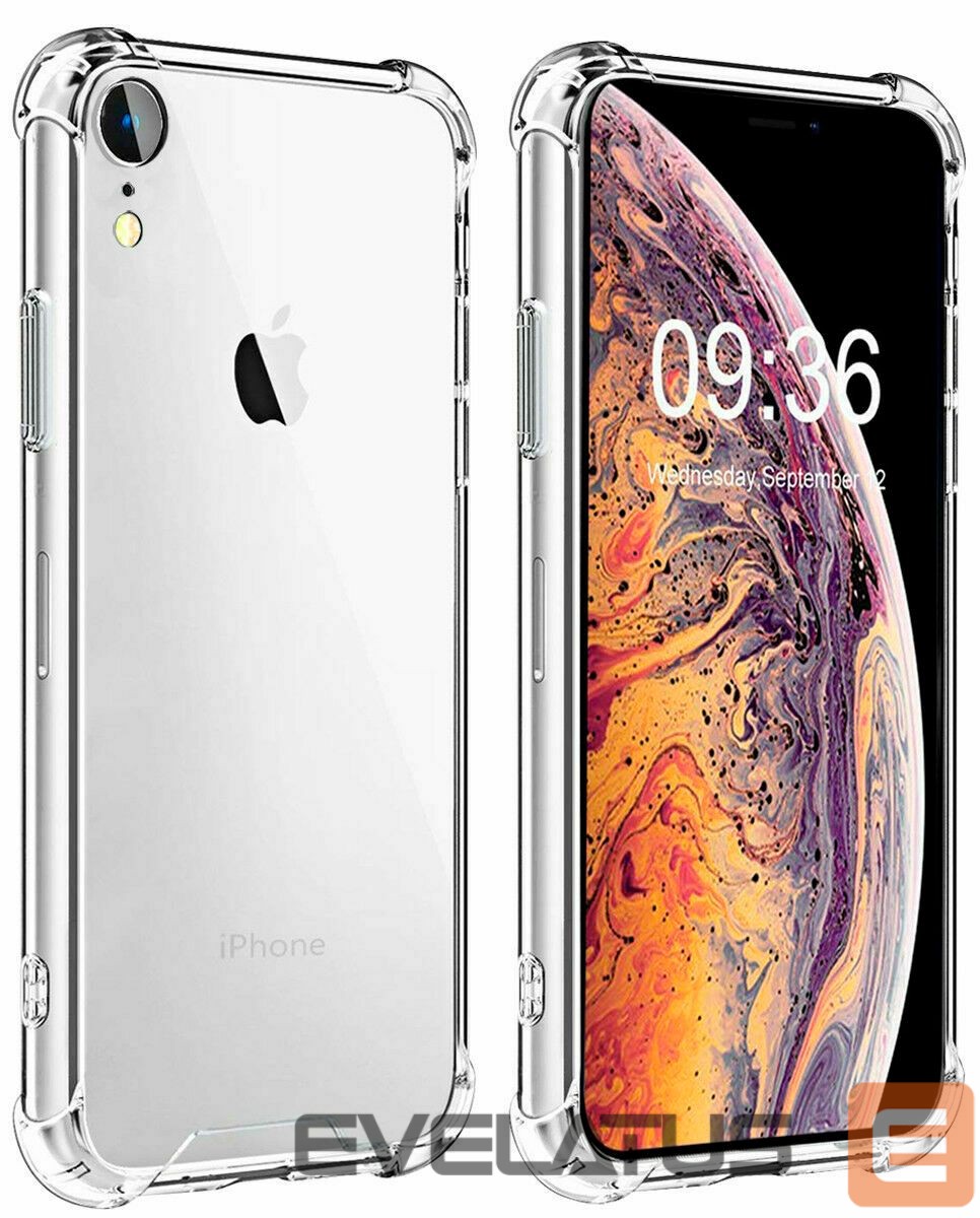 Back panel cover Evelatus Apple iPhone XR Military Shockproof Silicone Case TPU Transparent
