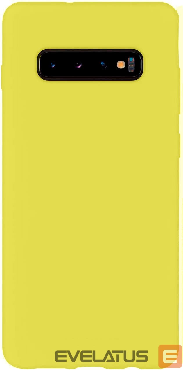 Back panel cover Evelatus Samsung Galaxy S10 Nano Silicone Case Soft Touch TPU Yellow