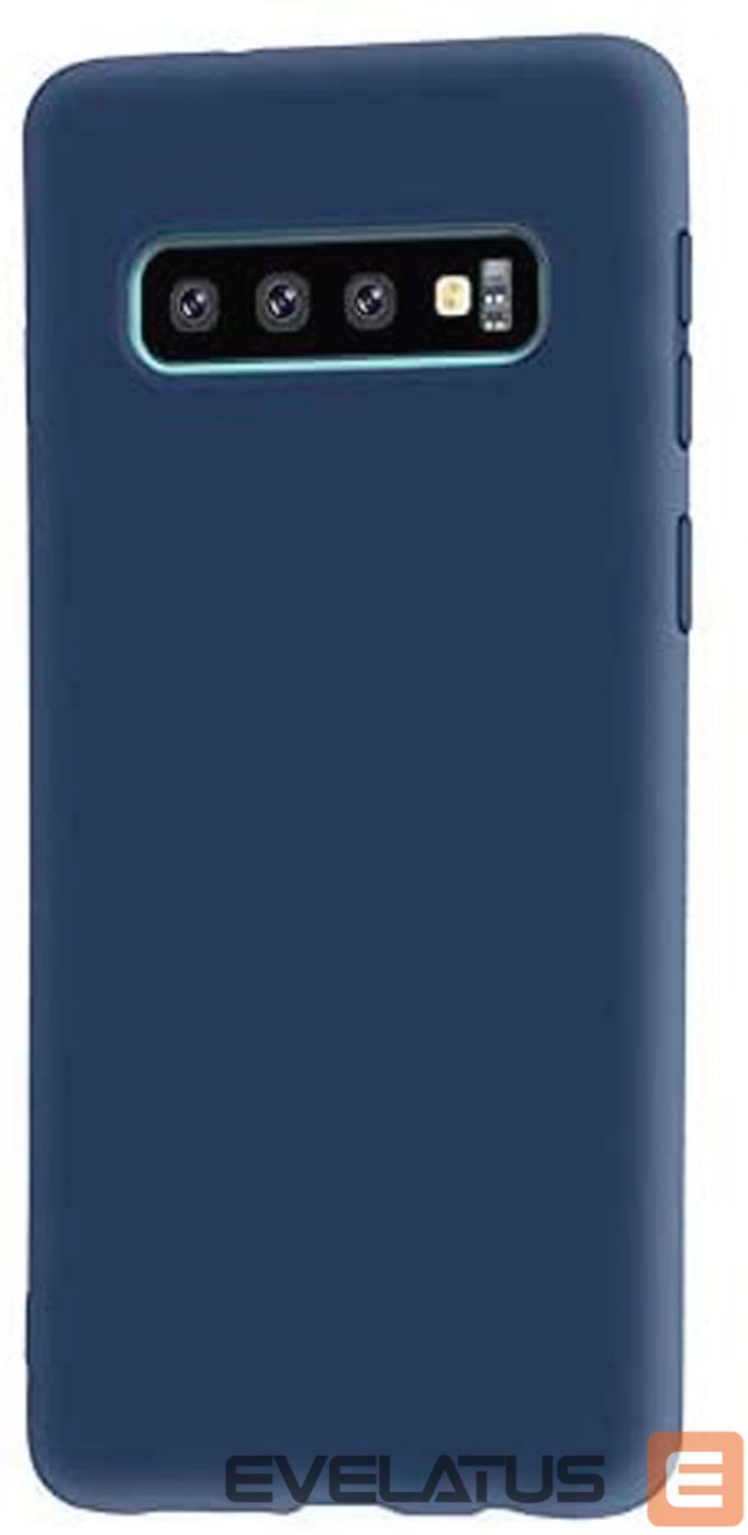 Back panel cover Evelatus Samsung Galaxy S10+ Nano Silicone Case Soft Touch TPU Dark Blue