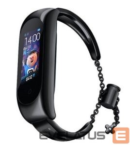 Strap iLike  Metal band bracelet strap for Xiaomi Mi Band 6 / 5 / 4 / 3 Black