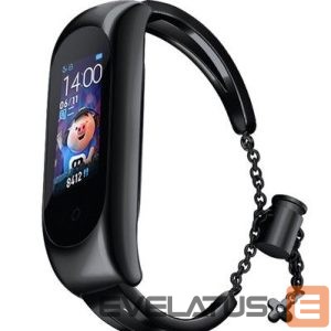 Strap iLike  Metal band bracelet strap for Xiaomi Mi Band 6 / 5 / 4 / 3 Black