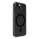 Back panel cover Evelatus Apple iPhone 15 Clear Case With MagSafe and Camera Protection Transparent Black