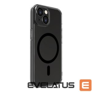 Back panel cover Evelatus Apple iPhone 15 Clear Case With MagSafe and Camera Protection Transparent Black