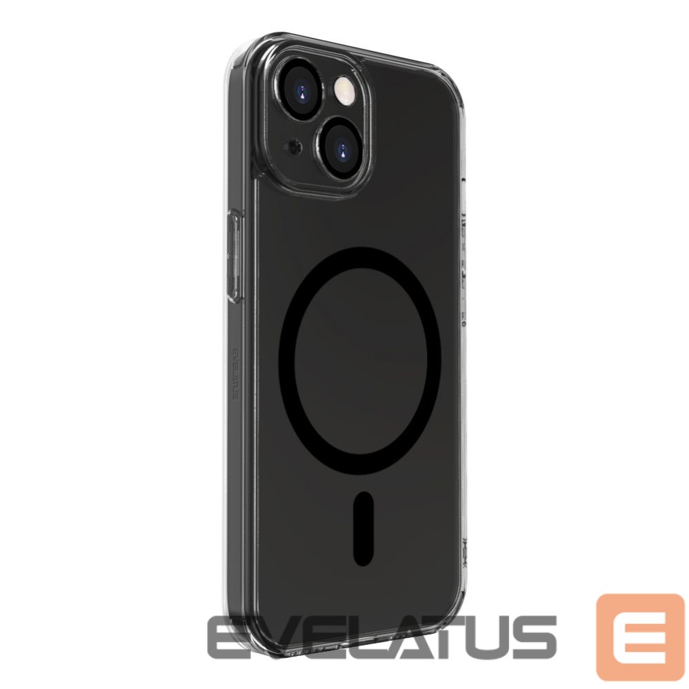 Back panel cover Evelatus Apple iPhone 15 Clear Case With MagSafe and Camera Protection Transparent Black