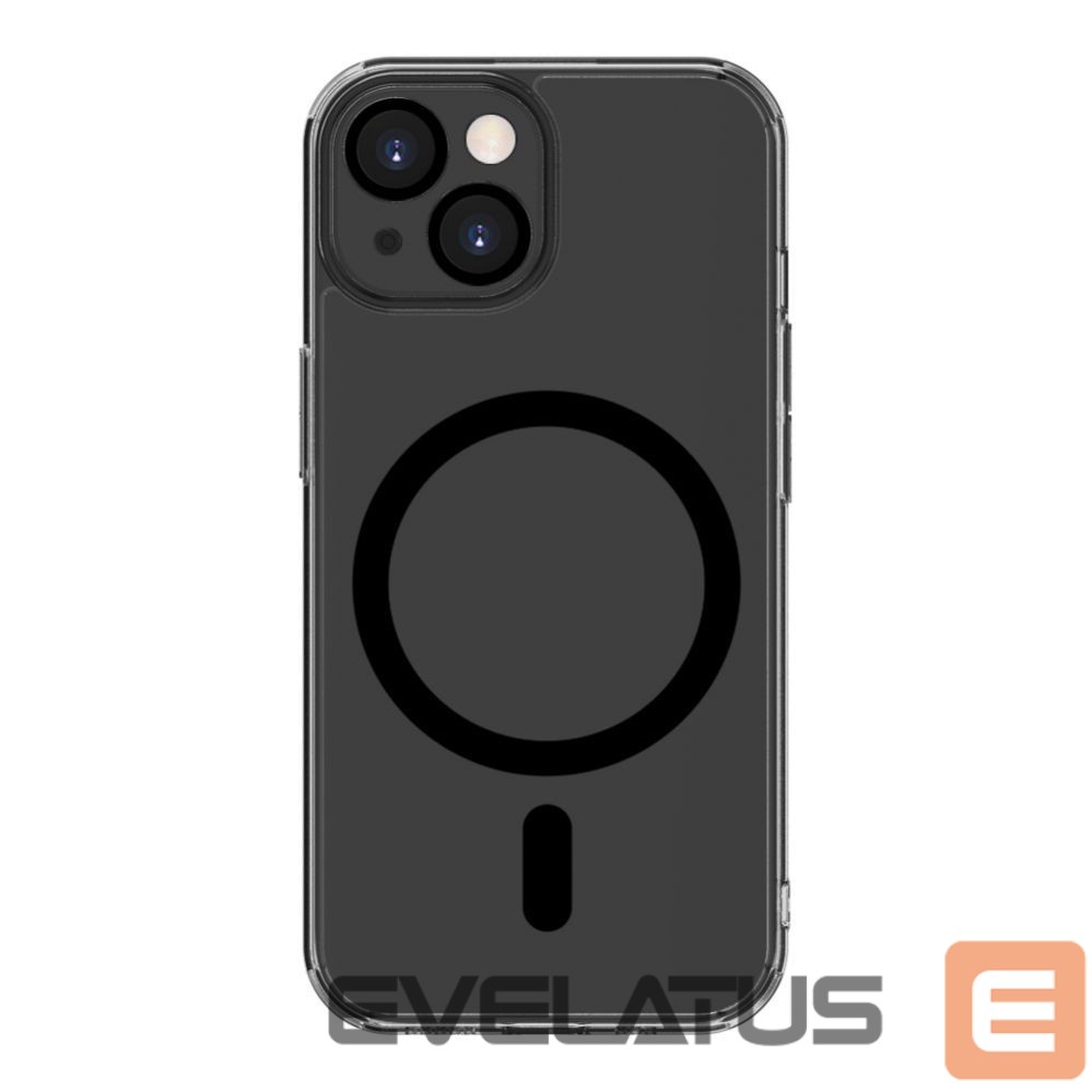 Back panel cover Evelatus Apple iPhone 15 Clear Case With MagSafe and Camera Protection Transparent Black
