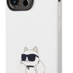 Back panel cover Karl Lagerfeld Apple iPhone 14 Pro Liquid Silicone Choupette NFT Case White