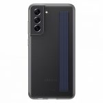 Back panel cover Samsung  Galaxy S21 FE Clear Strap Cover Case Dark Gray