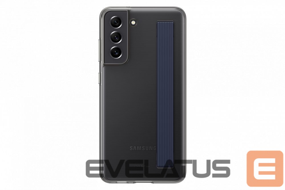 Back panel cover Samsung Galaxy S21 FE Clear Strap Cover Case Dark Gray