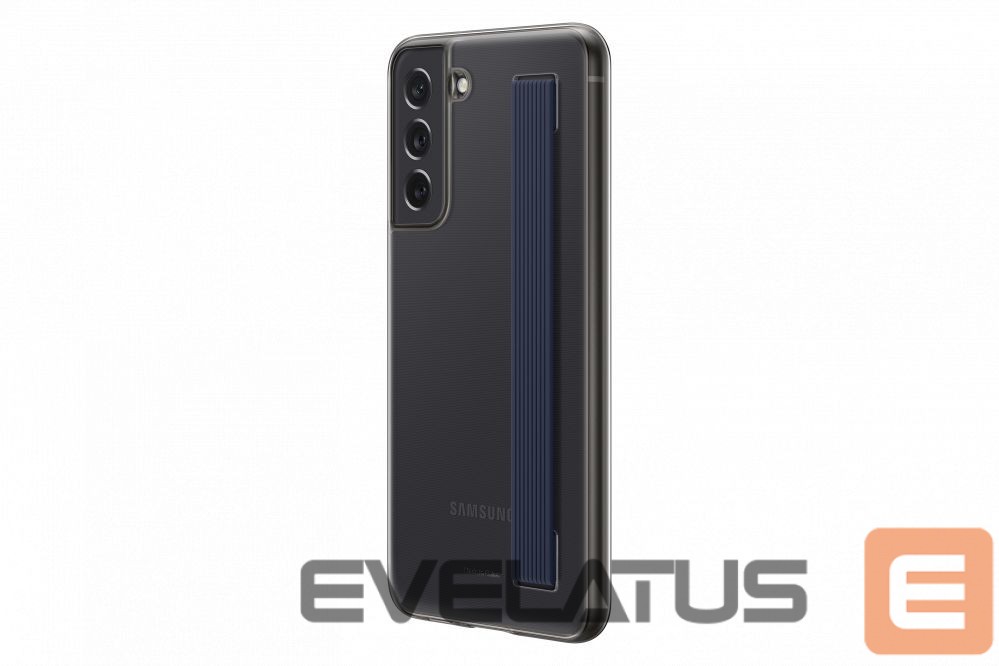 Back panel cover Samsung Galaxy S21 FE Clear Strap Cover Case Dark Gray