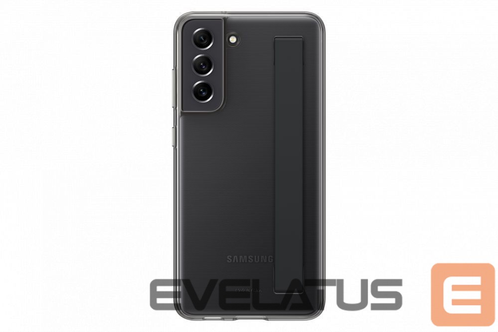 Back panel cover Samsung Galaxy S21 FE Clear Strap Cover Case Dark Gray