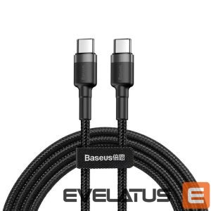 Cable Baseus  CABLE USB-C TO USB-C 2M/GRAY/BLACK CATKLF-HG1 