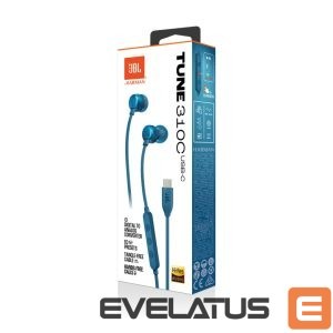 Wired headphones JBL  Tune 310C USB-C Blue