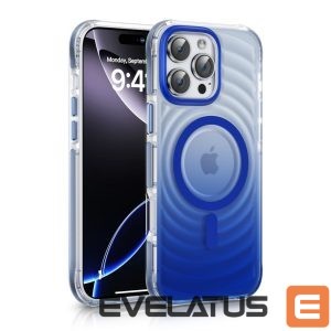 Back panel cover Evelatus Apple iPhone 15 Pro Max EchoWave Clear MagSafe Blue