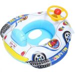 Another product IVY  Inflatable Baby Float Seat 62×44×25cm Car Design with Steering Wheel Toddler Water Buoy Multicolor 