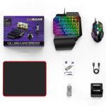 Other Computer Accessory Saitake  M9 5in1 Mobile Game Station Adapter with usb keyborard / usb mouse / pad / phone holder Grey