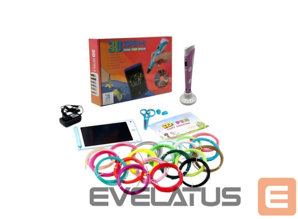 Toys iLike Melt 3D Pen Kit Box Complete Set For 3D Printing Pen, 3D PEN-7-1 Set with Stencils 5m x 20 Colors Pink