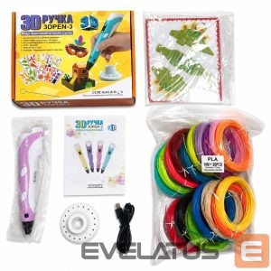 Toys iLike  3D Pen-3 with LCD display and 10 stencils Blue + Plastic set: 20 colors of 10 meters 200 meters Blue
