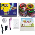Toys iLike  3D Pen for Kids, 3D Printing Pen Printer with 150ft PLA Filament Refills, 3-Dimensional Drawing Craft Art Set 5m x 30 Colors Pink